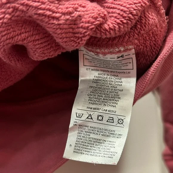 adidas Originals Vocal Maroon Crew Neck Sweatshirt Sz small - Picture 8 of 9